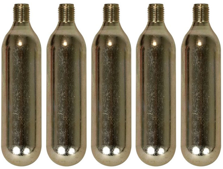 CO2- cartridge Brandless met draad - 5 stuks à 16 gram