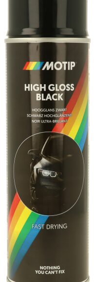 Spuitlak 5Motip 500 ml - zwart zijdeglans