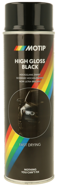 Spuitlak 5Motip 500 ml - zwart zijdeglans