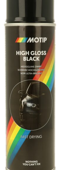 Spuitbus Motip 500ml Zwart Glans