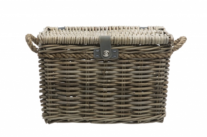 Rotan fietsmand New Looxs Melbourne Large 45 liter 45 x 33 x 31 cm - grijs