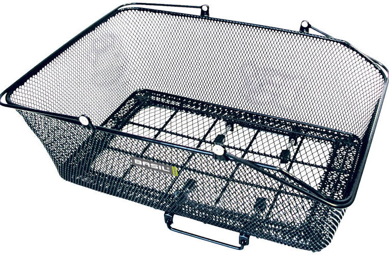 Fietsmand Basil California 49 x 37 x 19 cm met dragerbevestiging - zwart