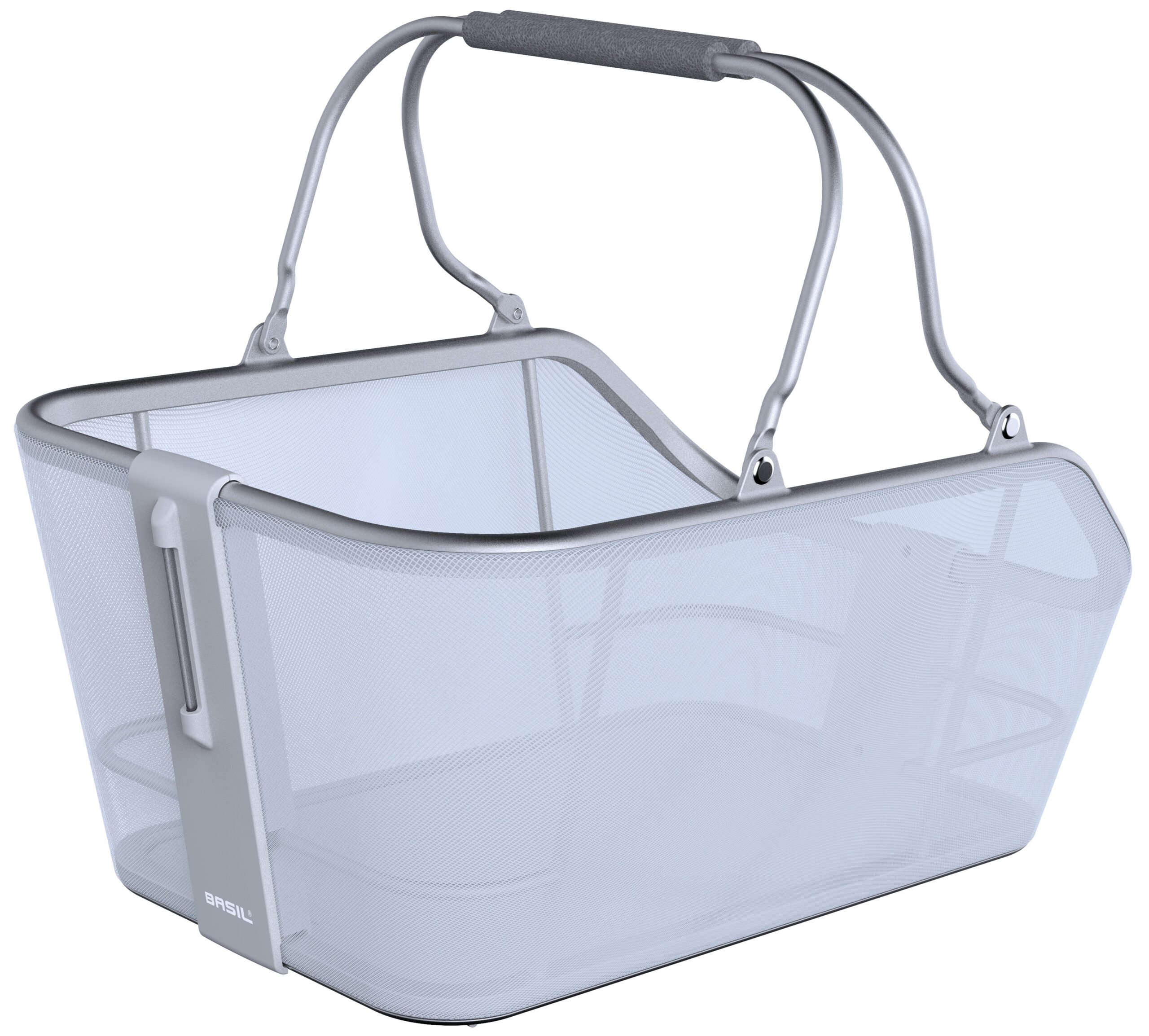 Fietsmand Basil Cento Tech Fiber Nordlicht MIK met bagagedragerbevestiging 21 liter 46 x 34 x 25 cm - blauw/zilver