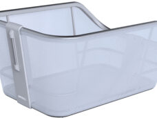 Fietsmand Basil Cento Tech Fiber WSL met bagagedragerbevestiging  21 liter 46 x 34 x 25 cm - ice blauw zilver