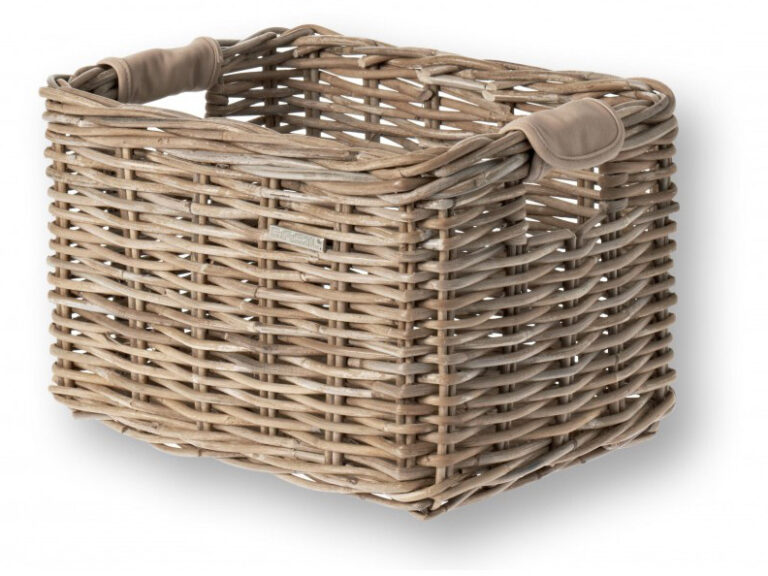 Rotan fietsmand Basil Dorset medium 27 x 39 x 21 cm - nature grey
