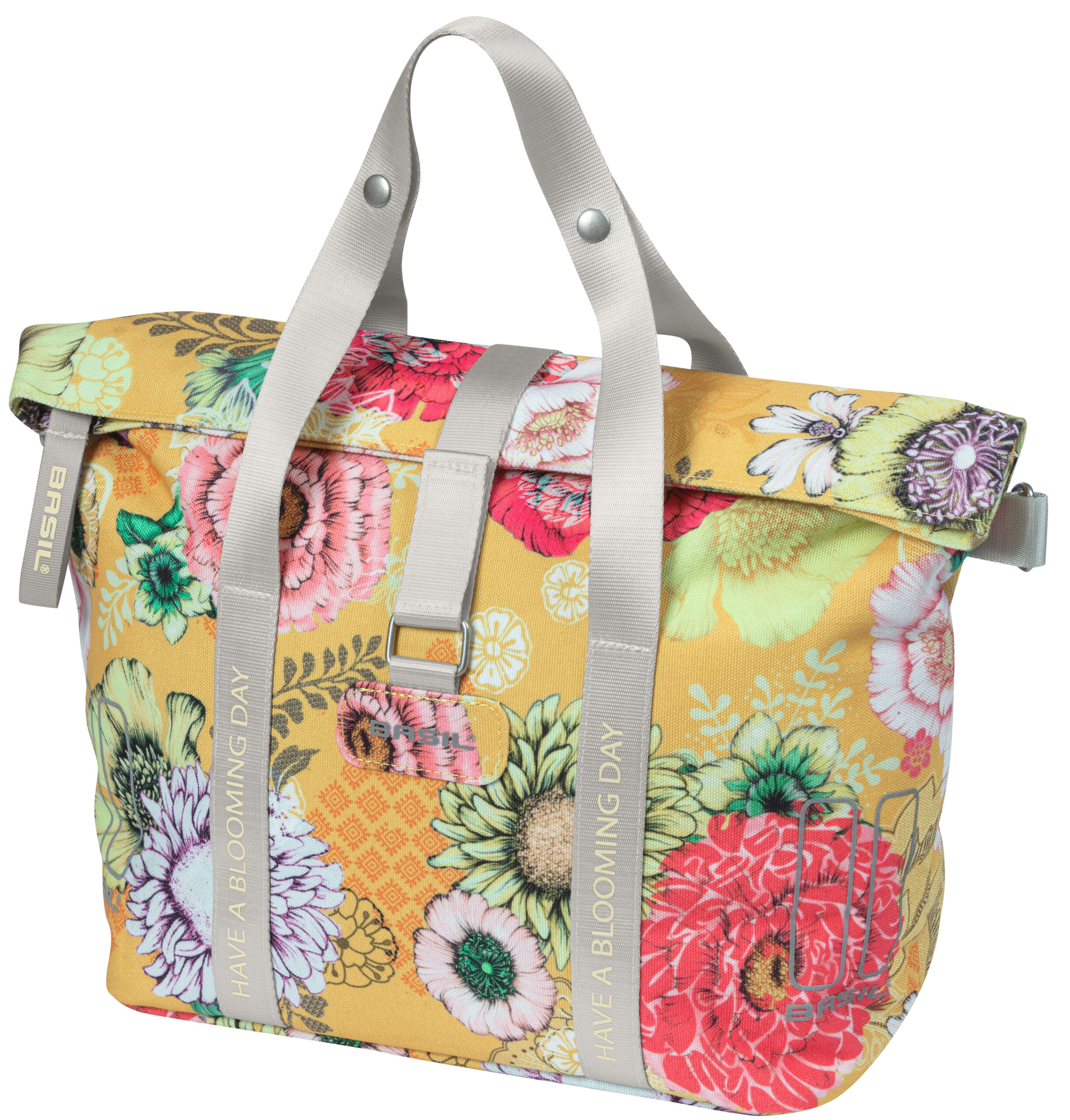 Stuurtas Basil Bloom Field KF-hook 11 liter 29 x 15 x 26 cm - honey yellow - Afbeelding 3