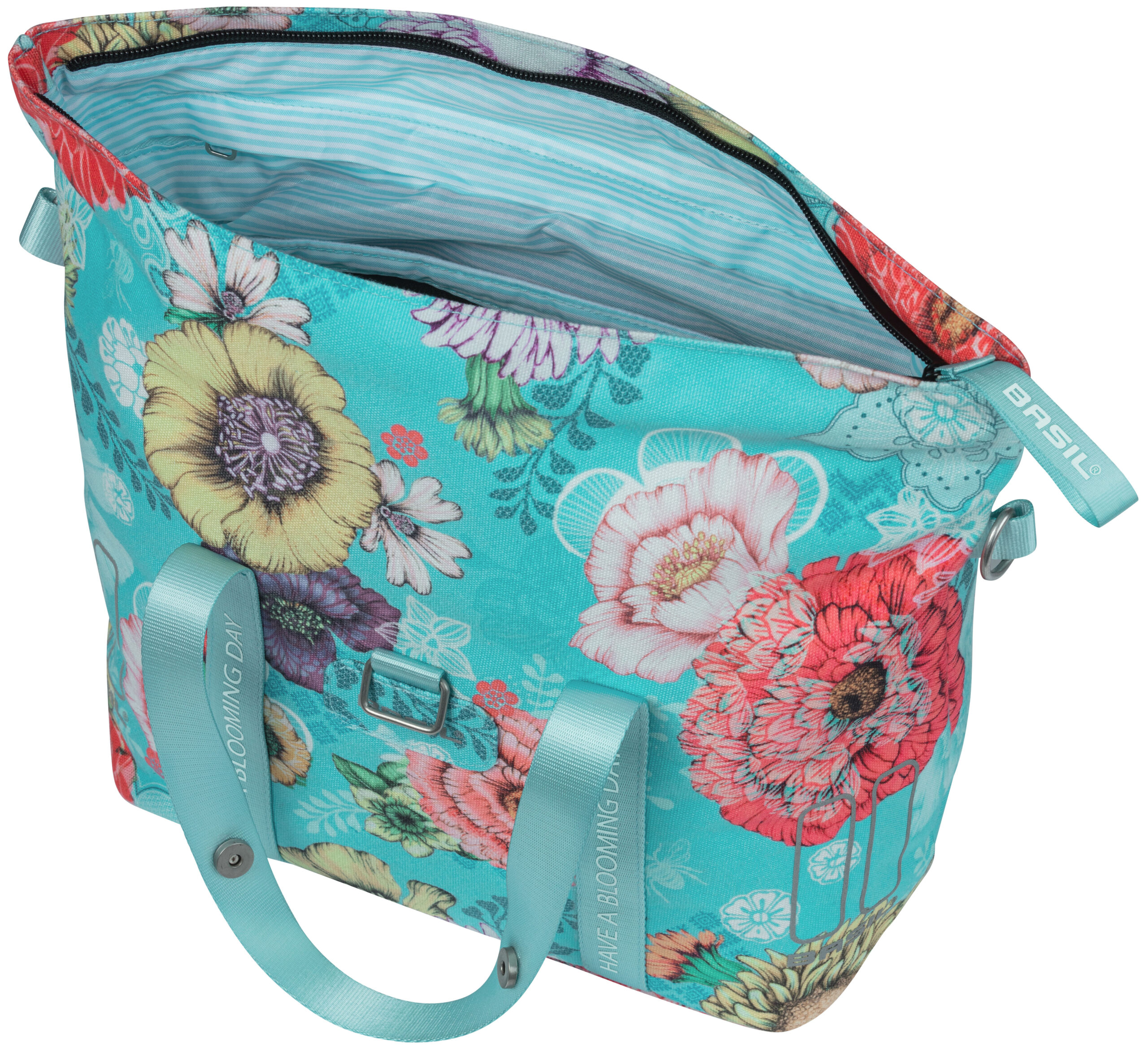 Stuurtas Basil Bloom Field KF-hook 11 liter 29 x 15 x 26 cm - sky blue
