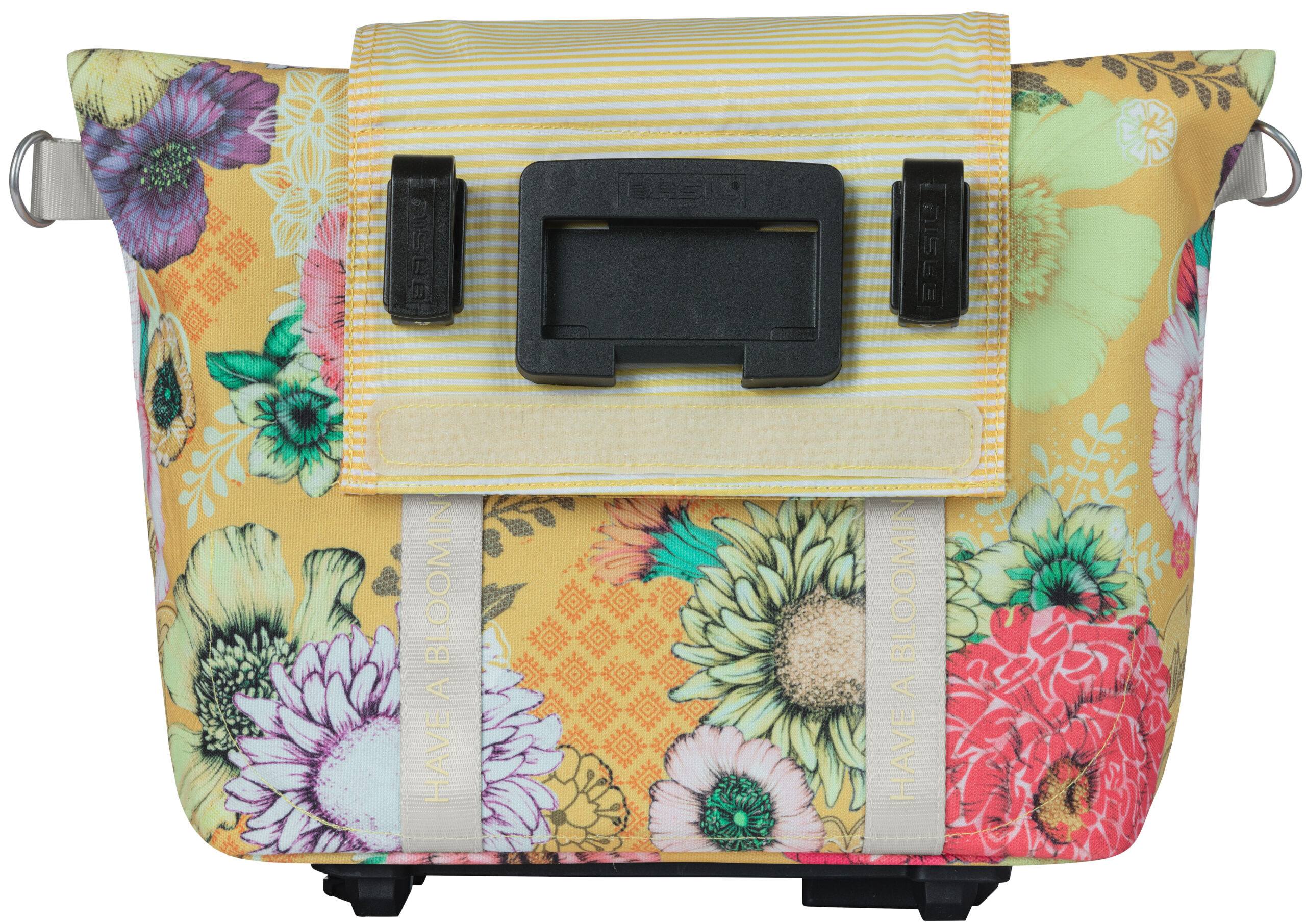 Fietstas Basil Bloom Field MIK (met KF-hook) 11 liter 29 x 15 x 28 cm - honey yellow - Afbeelding 2