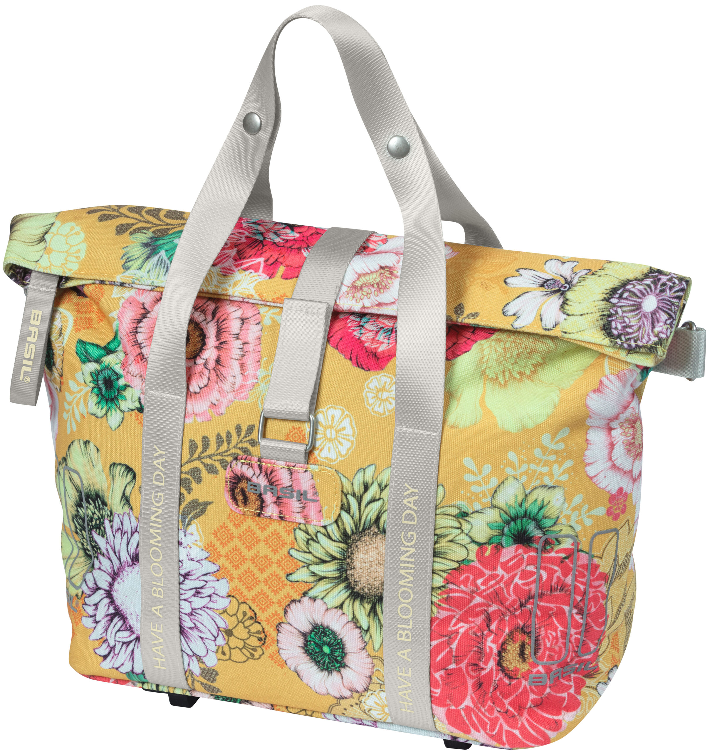 Fietstas Basil Bloom Field MIK (met KF-hook) 11 liter 29 x 15 x 28 cm - honey yellow - Afbeelding 5