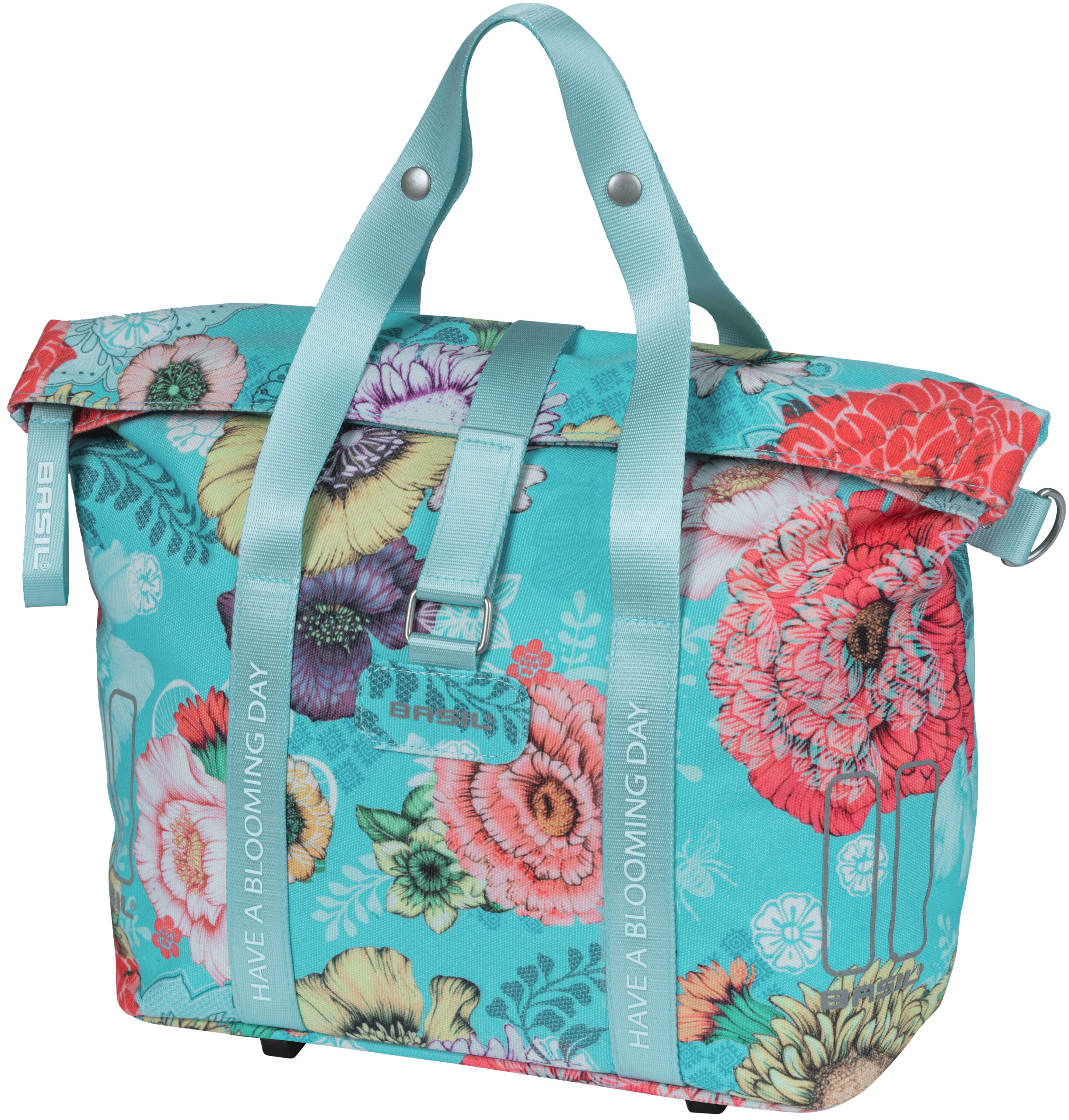 Fietstas Basil Bloom Field KF-hook MIK 11 liter 29 x 15 x 28 cm - sky blue - Afbeelding 4