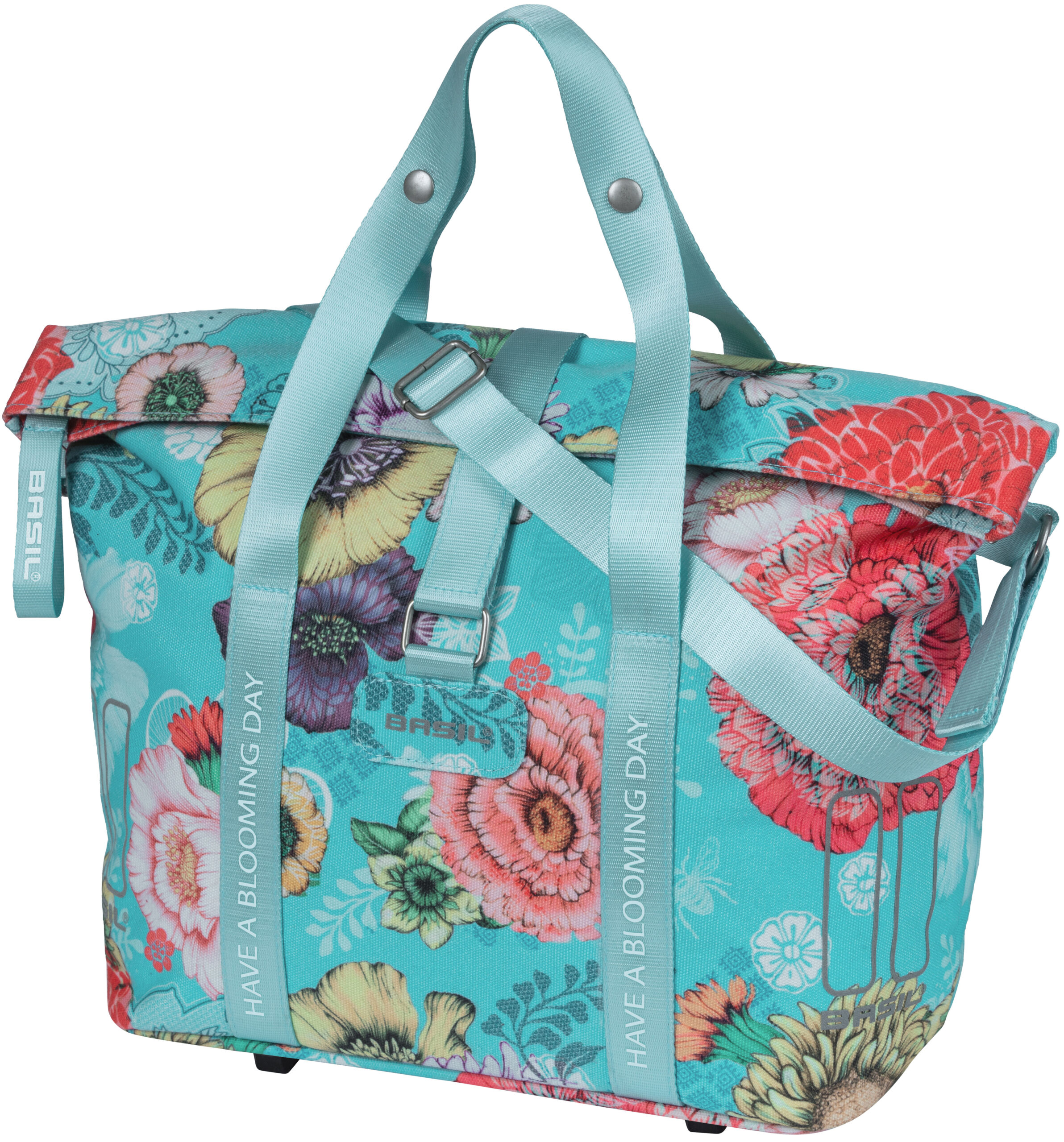Fietstas Basil Bloom Field KF-hook MIK 11 liter 29 x 15 x 28 cm - sky blue - Afbeelding 6