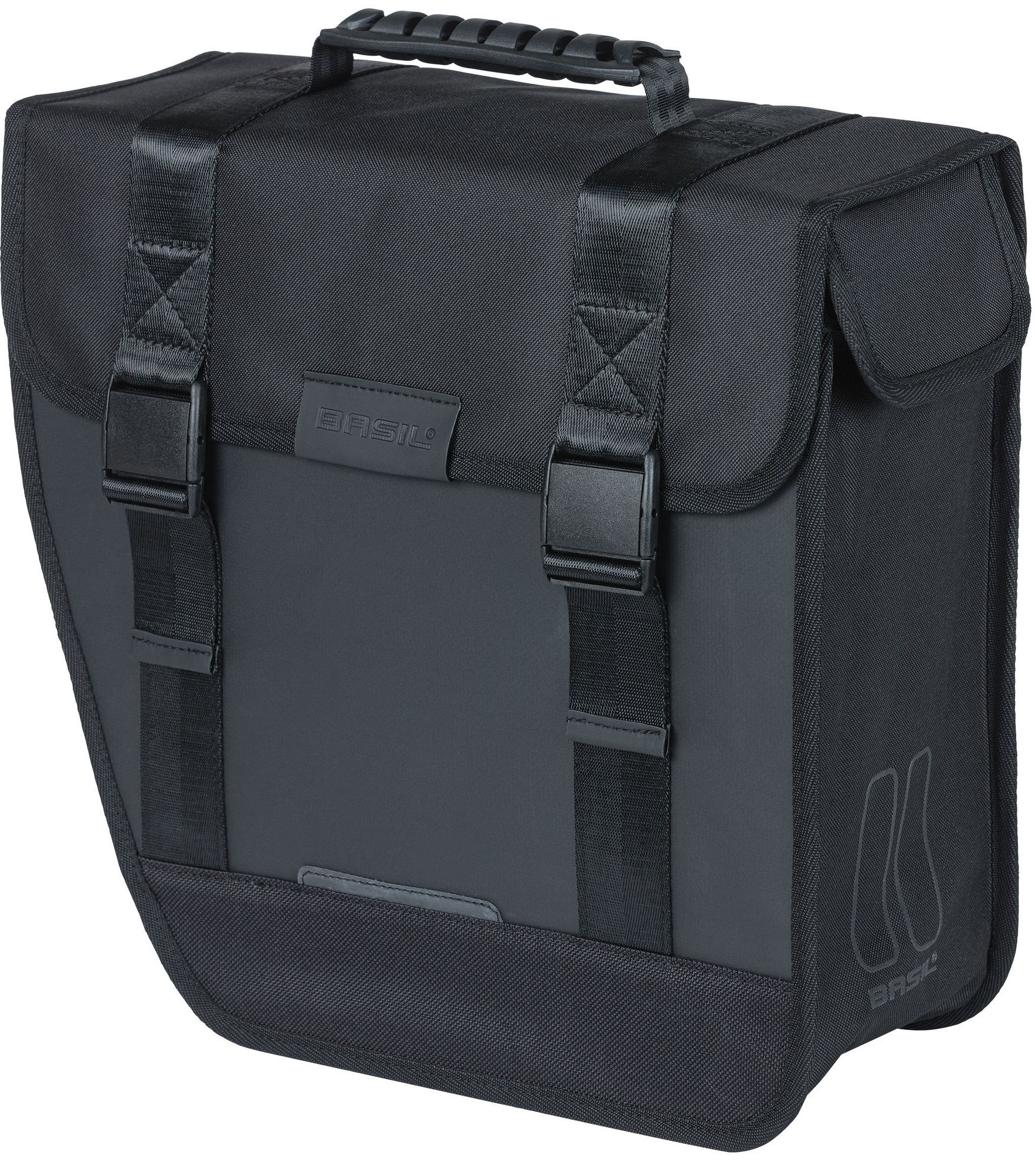 Fietstas Basil Tour Waterproof Left 14 liter 34 x 14 x 34 cm - zwart - Afbeelding 2