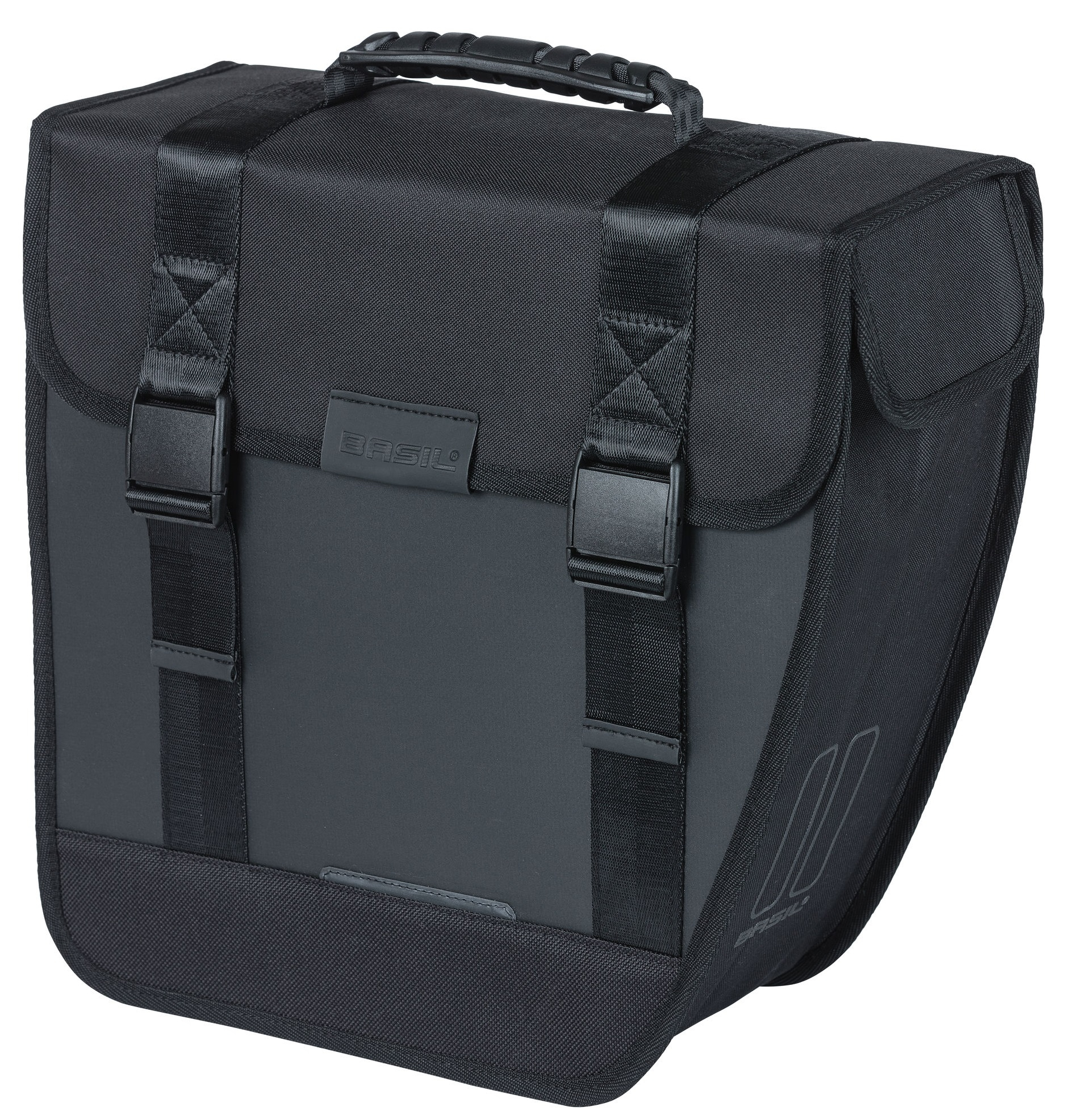Fietstas Basil Tour Waterproof Right 14 liter 34 x 14 x 34 cm - zwart - Afbeelding 2