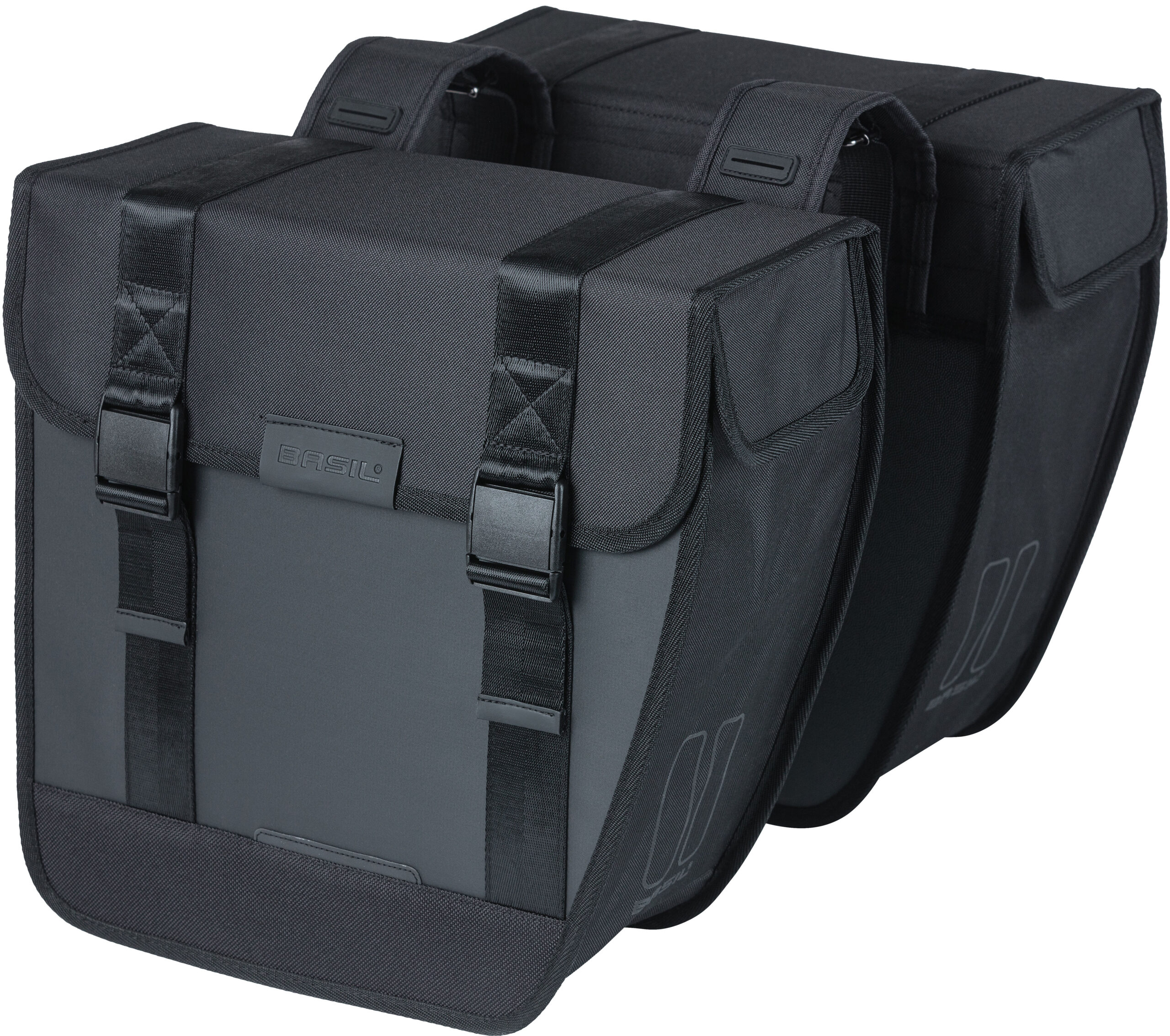 Dubbele fietstas Basil Tour Waterproof 28 liter 34 x 14 x 34 cm - zwart