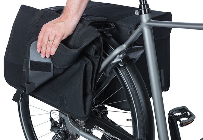 Dubbele fietstas Basil Kavan Eco Classic 68 liter 40 x 25 x 33 cm - zwart - Afbeelding 4