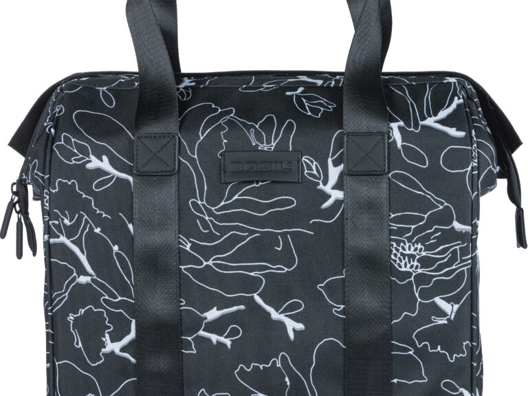 Fietsshopper Basil Grand Flower 23 liter 34 x 19 x 35 cm - zwart