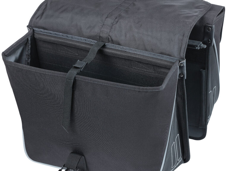 Dubbele fietstas Basil Forte MIK 35 liter 41 x 15 x 34 cm - zwart/zwart