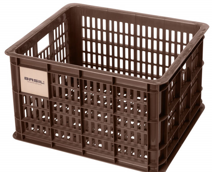 Fietskrat Basil Crate medium 27 liter 34 x 40 x 25 cm - chocolate brown