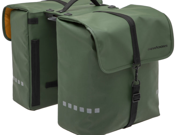 Dubbele fietstas New Looxs Odense Double Racktime 39 liter 34 x 16 x 38 cm (x2) - groen