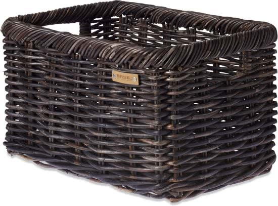 Rotan fietsmand Basil Noir L 31 liter 51 x 37 x 27 cm - zwart