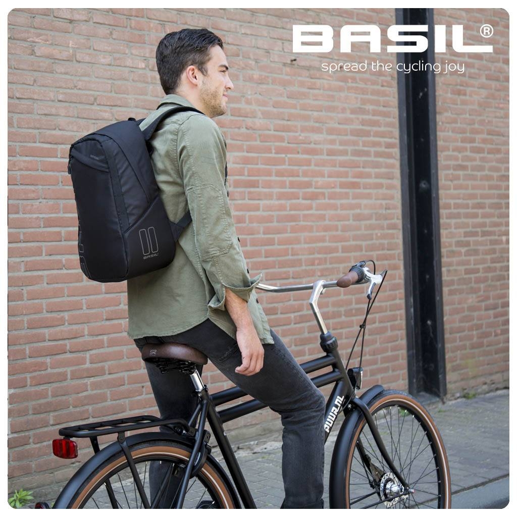 Fietsrugzak Basil Flex Backpack 17 liter 33 x 17 x 52 cm - zwart - Afbeelding 3