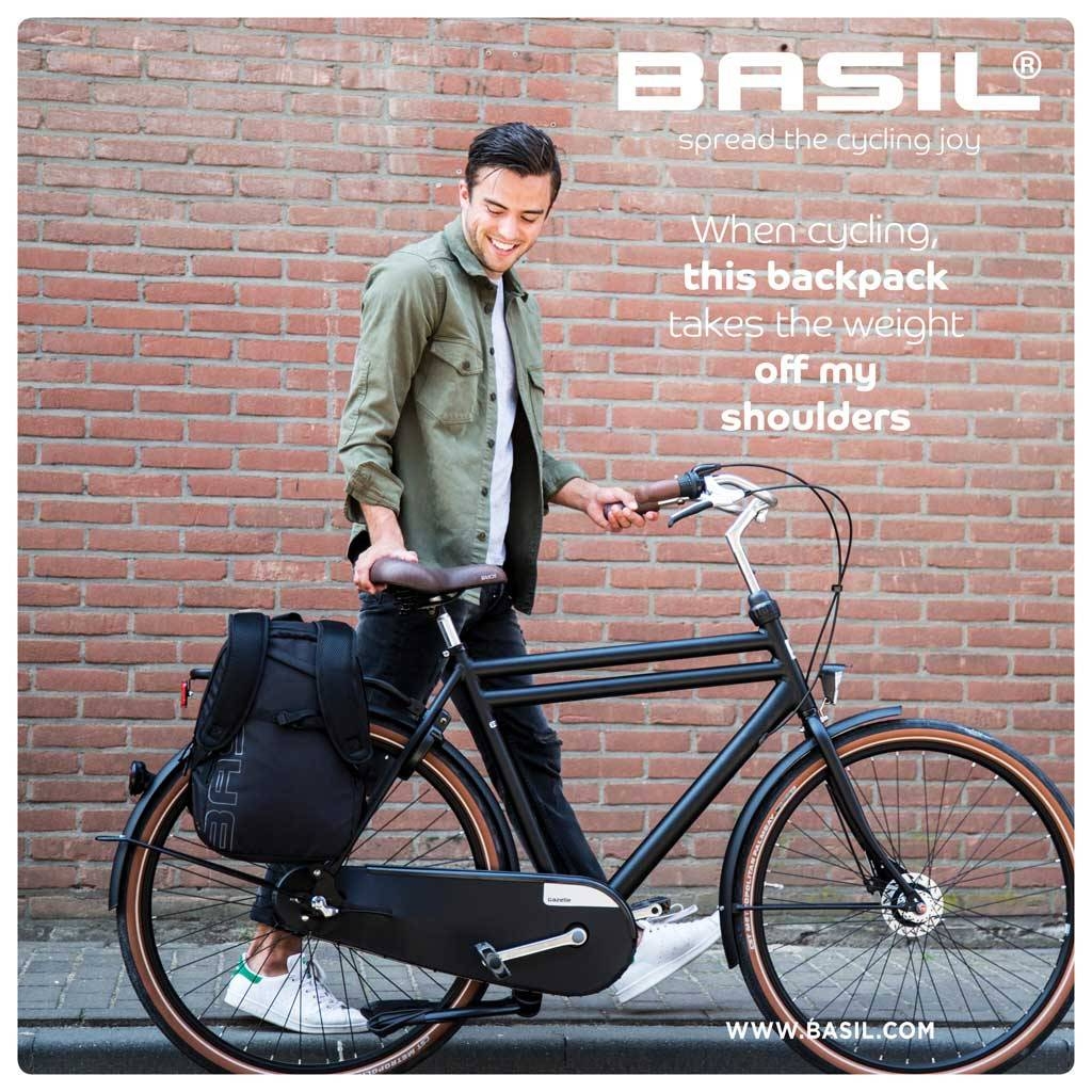 Fietsrugzak Basil Flex Backpack 17 liter 33 x 17 x 52 cm - zwart - Afbeelding 4