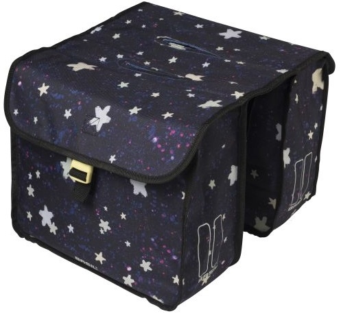 Dubbele fietstas Basil Stardust voor kinderfiets 20 liter 32 x 15 x 34 cm - nightshade
