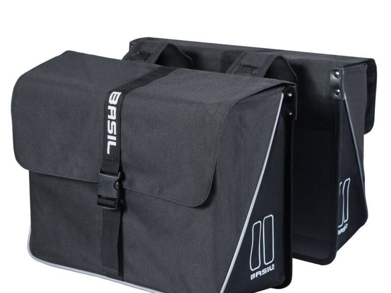 Dubbele fietstas Basil Forte 35 liter 41 x 15 x 34 cm - zwart