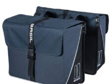 Dubbele fietstas Basil Forte 35 liter 41 x 15 x 34 cm - marineblauw / zwart
