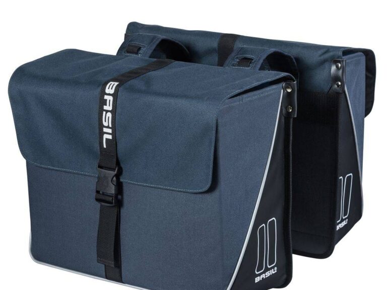 Dubbele fietstas Basil Forte 35 liter 41 x 15 x 34 cm - marineblauw / zwart