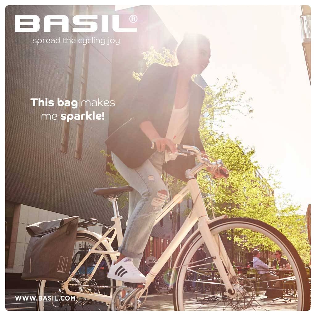 Fietstas Basil City Shopper 14-16 liter 30 x 18 x 49 cm - grijs - Afbeelding 2