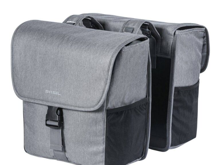 Dubbele fietstas Basil GO Double Bag 32 liter 33 x 16 x 38 cm - grijs