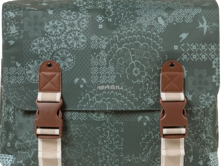 Dubbele fietstas Basil Bohème Carry All 35 liter 37 x 15 x 37 cm - groen