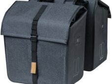 Dubbele fietstas Basil Urban Dry 50 liter 36 x 17 x 42 cm - charcoal melee
