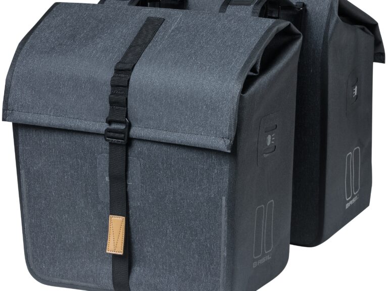 Dubbele fietstas Basil Urban Dry 50 liter 36 x 17 x 42 cm - charcoal melee