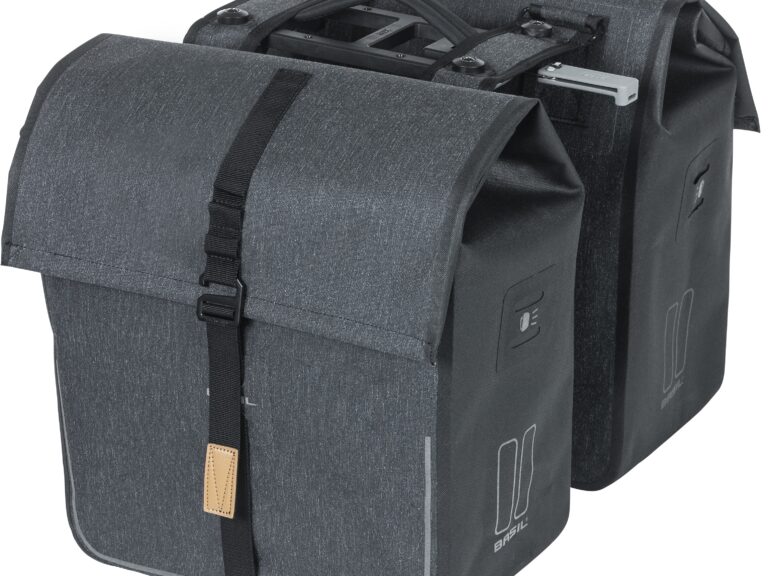 Dubbele fietstas Basil Urban Dry MIK 50 liter 36 x 17 x 42 cm - charcoal melee