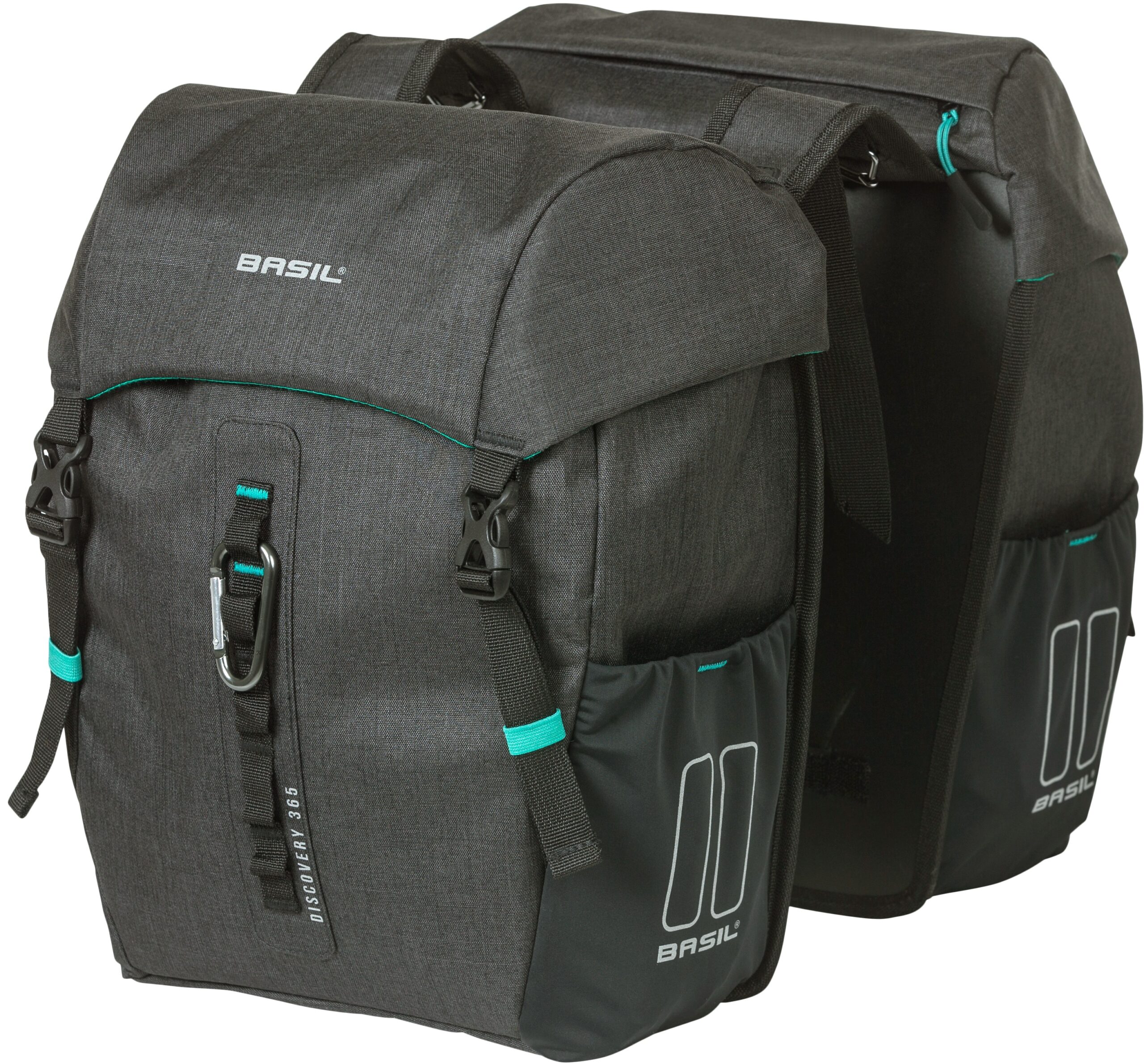 Dubbele fietstas Basil Discovery 365D 18 liter 30 x 15 x 31 cm - black melee - Afbeelding 5
