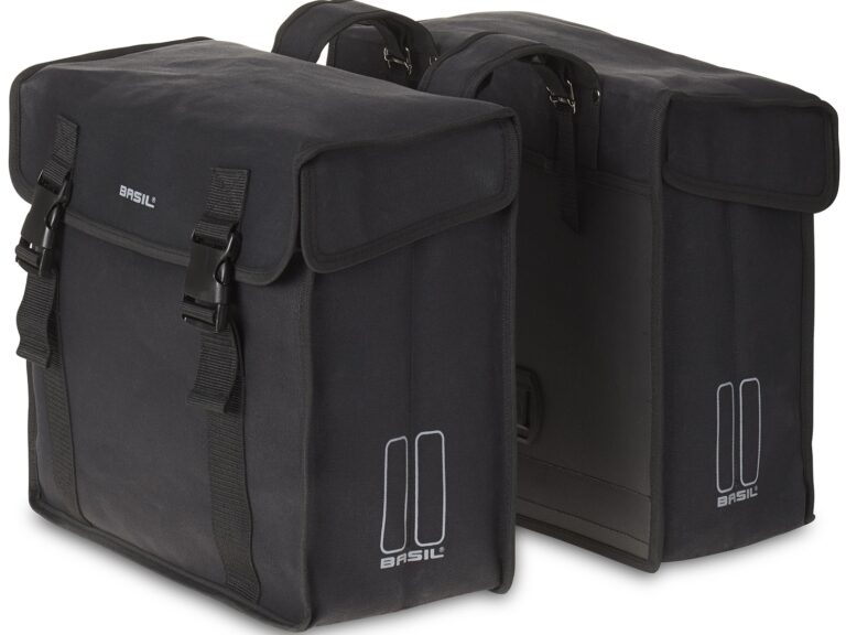 Dubbele fietstas Basil Kavan 45 liter 39 x 17 x 45 cm - zwart