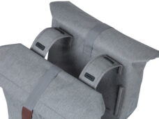 Dubbele fietstas Basil City 28 tot 32 liter 30 x 18 x 49 cm - grey melee