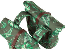 Dubbele fietstas Basil Ever Green 28 tot 32 liter 28 x 16 x 35 cm - thyme groen