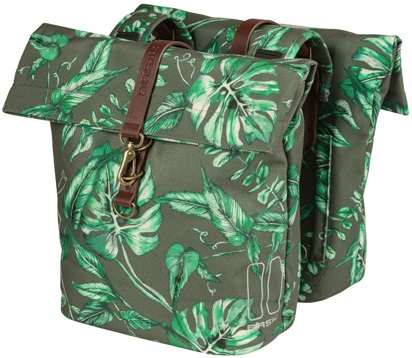 Dubbele fietstas Basil Ever Green 28 tot 32 liter 28 x 16 x 35 cm - thyme groen - Afbeelding 3