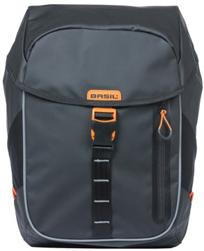 Fietsrugzak Basil Miles Tarpaulin 17 liter 31 x 17 x 44 cm - zwart/oranje - Afbeelding 4