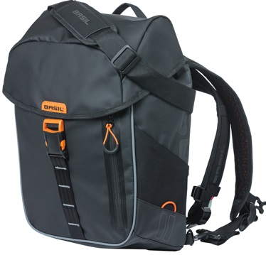 Fietsrugzak Basil Miles Tarpaulin 17 liter 31 x 17 x 44 cm - zwart/oranje - Afbeelding 5