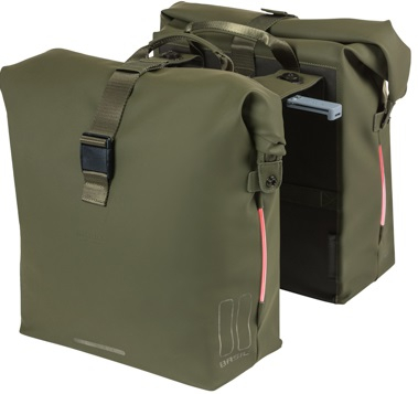 Dubbele fietstas Basil SoHo Nordlicht MIK 41 liter 31 x 13 x 37 cm - mosgroen - Afbeelding 3