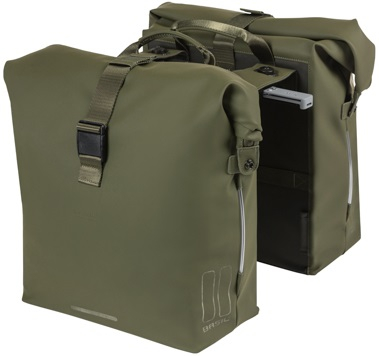 Dubbele fietstas Basil SoHo Nordlicht MIK 41 liter 31 x 13 x 37 cm - mosgroen - Afbeelding 4