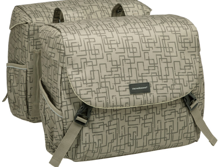 Dubbele fietstas New Looxs Mondi Joy Double 38 liter 37 x 16 x 32 cm  (2x) - ivy walnut