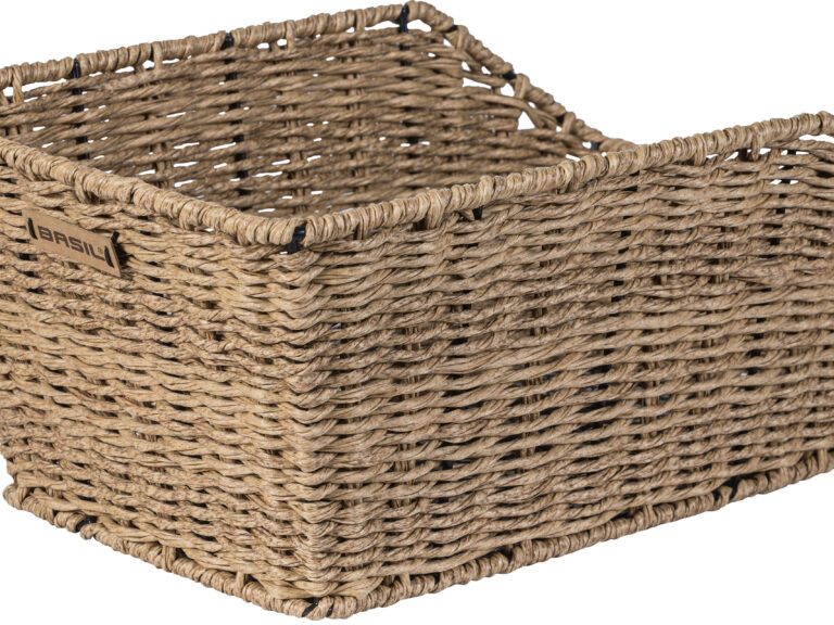Fietsmand Basil Cento Rattan Look 47 x 34 x 22 cm - bruin