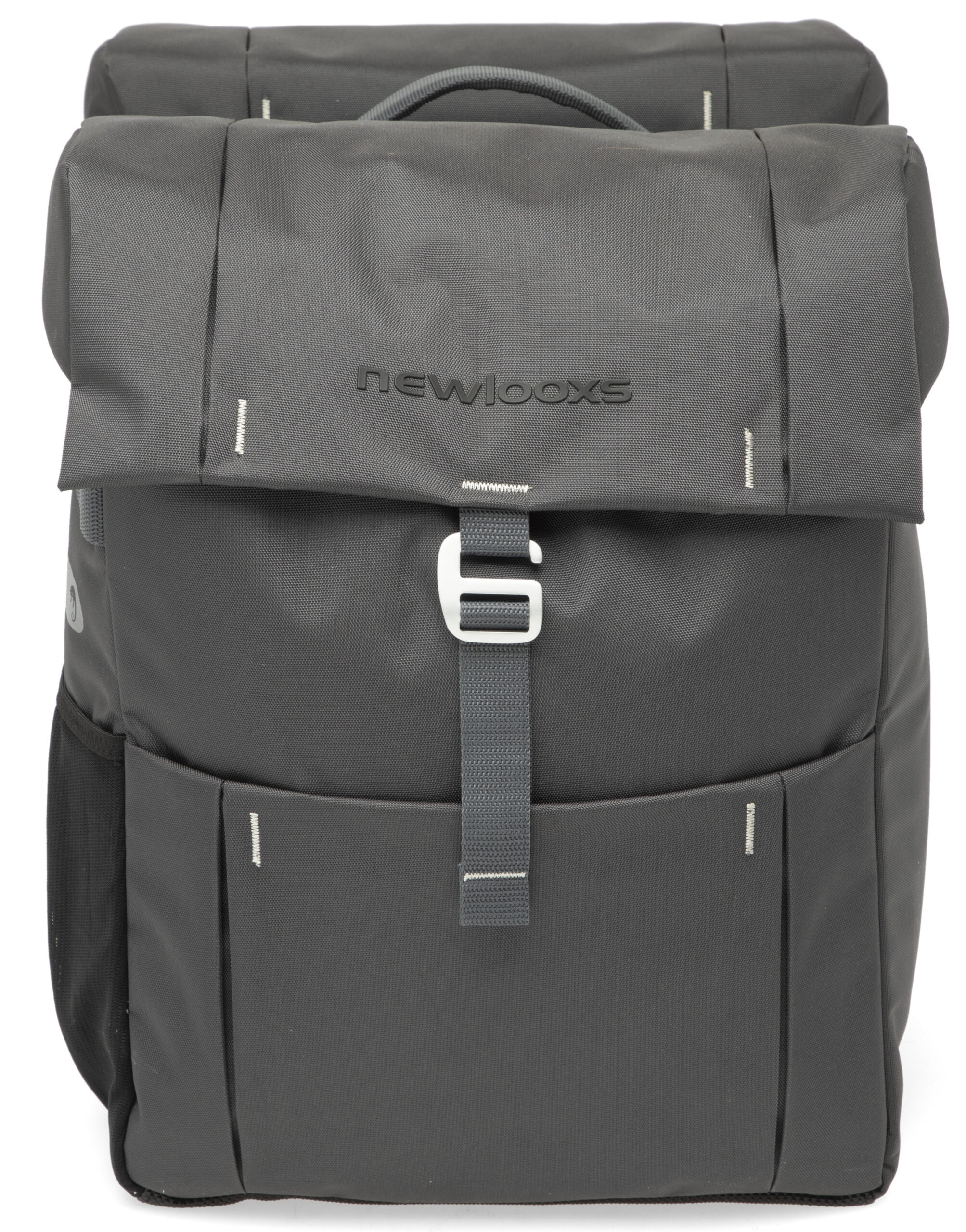 Dubbele fietstas New Looxs Vigo Double Racktime 37 liter 31 x 15 x 40 cm (2x) - grijs