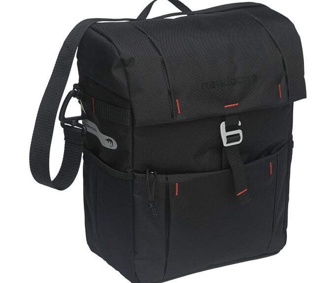 Borsa da bicicletta New Looxs Vigo Single 18,5 litri 31 x 40 x 15 cm - nera
