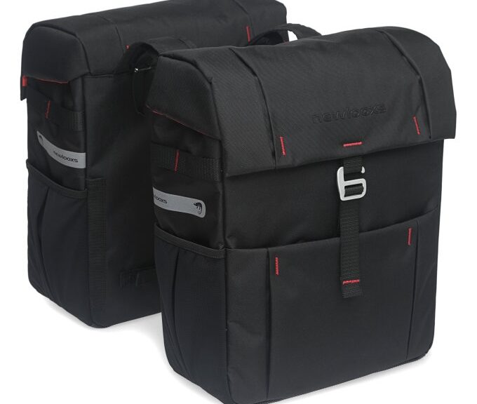 Dubbele fietstas New Looxs Vigo Double 37 liter 31 x 40 x 15 cm (2x) - zwart